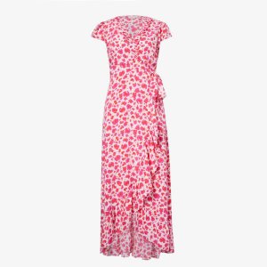 Тканое платье миди Demi с запахом спереди, розовый Aspiga