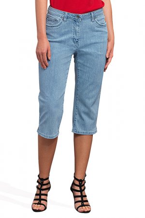 Укороченные джинсы Million X Woman. Цвет: голубой