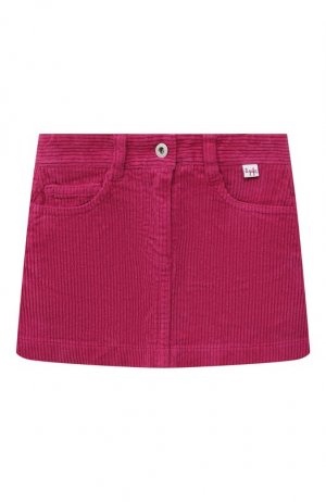 Хлопковая юбка Il Gufo. Цвет: розовый