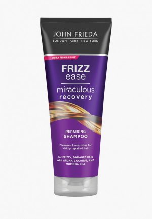 Шампунь John Frieda для интенсивного ухода за непослушными волосами Frizz Ease MIRACULOUS RECOVERY 250 мл. Цвет: прозрачный