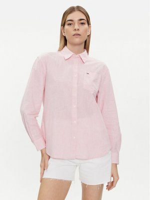 Рубашка свободного покроя , розовый Tommy Jeans