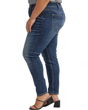 Джинсы Plus Size Suki Mid-Rise Skinny Jeans W93136EDB205, индиго Silver Co.