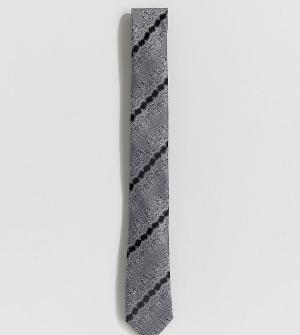 Серый галстук с цветочным принтом Heart & Dagger. Цвет: серый