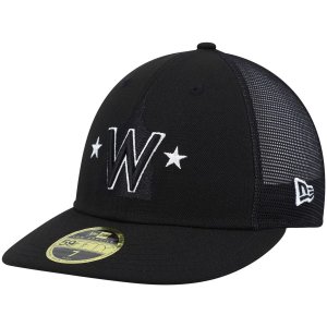Мужская кепка New Era Black Washington Nationals 2022, тренировочная команда, низкопрофильная 59FIFTY, облегающая шляпа