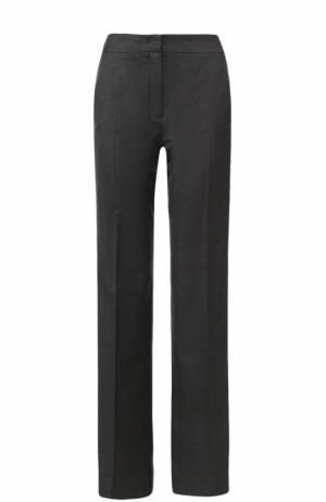 Шерстяные расклешенные брюки с лампасами No. 21. Цвет: серый
