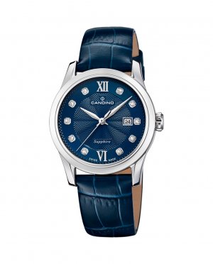 C4736/2 Newness синие кожаные женские часы , синий Candino