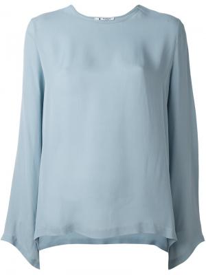 Блузка с вырезом-ковш Barena. Цвет: синий