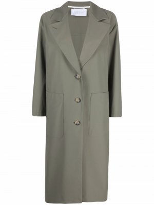 Однобортное пальто Harris Wharf London. Цвет: зеленый