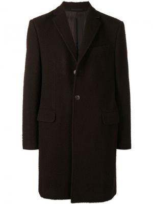 Однобортное пальто Z Zegna. Цвет: коричневый