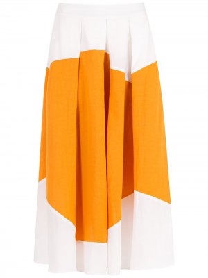 Юбка Admiravel со складками Alcaçuz. Цвет: оранжевый