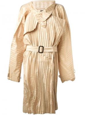 Плиссированное пальто Jean Paul Gaultier Vintage. Цвет: телесный