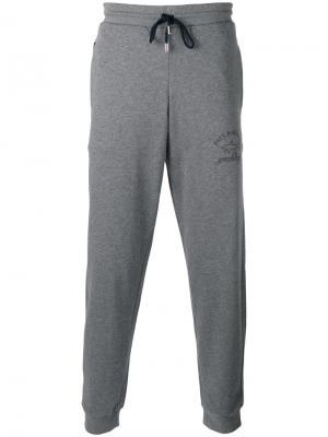 Спортивные брюки с принтом логотипа Paul & Shark. Цвет: серый