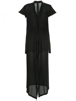 Прозрачный костюм с юбкой Yohji Yamamoto Vintage. Цвет: черный