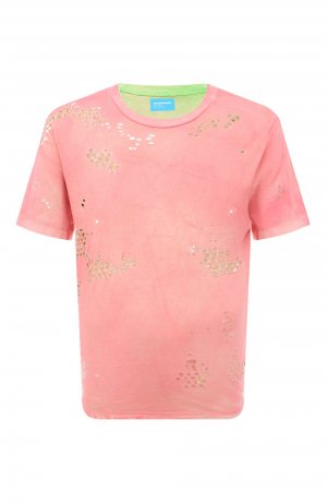 Хлопковая футболка Notsonormal. Цвет: розовый