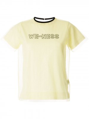 Многослойная футболка WE-NESS Tu es mon Tresor. Цвет: желтый