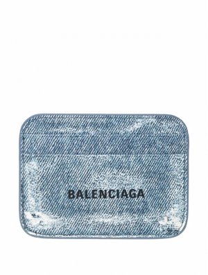 Кожаная визитница с логотипом Balenciaga