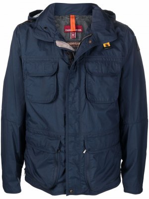 Flap-pocket hooded jacket Parajumpers. Цвет: синий