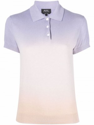 Рубашка поло с эффектом омбре A.P.C.. Цвет: фиолетовый