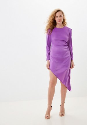 Платье Elsi с подплечниками. Цвет: фиолетовый