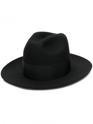 Шляпа с бантом Federica Moretti. Цвет: черный