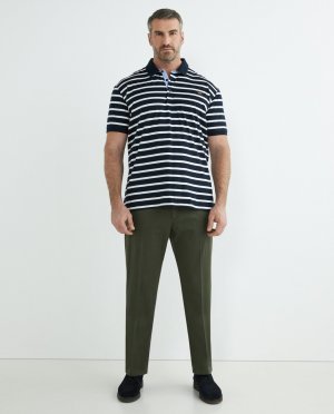 Мужские брюки без складок больших размеров , зеленый Paul & Shark. Цвет: зеленый