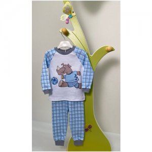Пижама, брюки, брюки с манжетами, размер 104, голубой Маленький принц. Цвет: голубой