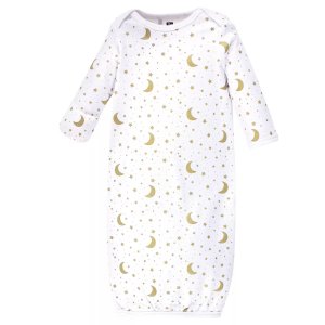 Хлопковые платья с длинными рукавами для младенцев, 3 шт., темно-синие звезды и луна Hudson Baby