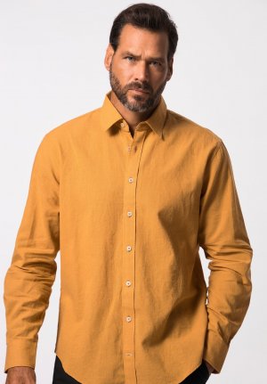 Рубашка EN LIN MÉLANGÉ MANCHES LONGUES ET COL KENT COUPE MODERN FIT , цвет curry JP1880