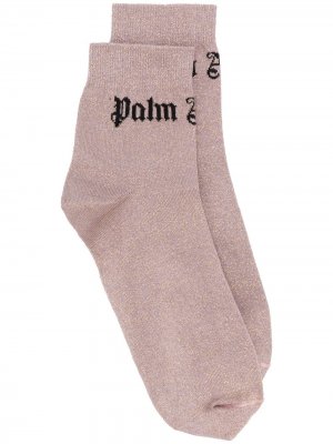 Носки с логотипом Palm Angels. Цвет: розовый