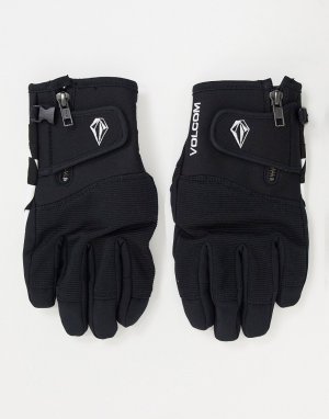 Черные кожаные перчатки Crail-Черный цвет Volcom
