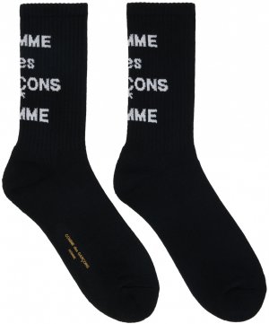 Черные хлопковые носки с логотипом Comme Des Garcons Garçons