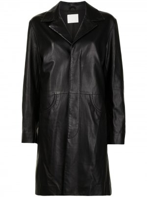 Однобортное пальто Dion Lee. Цвет: черный