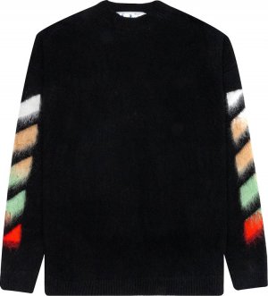 Свитер Brushed Wool Sweater 'Black Multicolor', черный Off-White