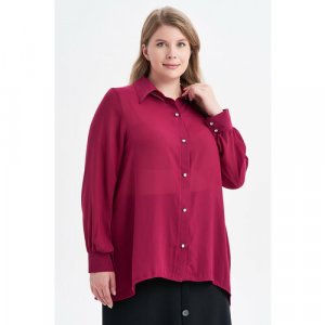 Блуза, размер 52, бордовый Olsi. Цвет: бордовый