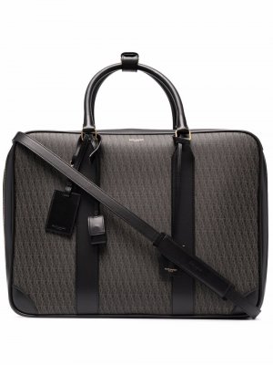 Дорожная сумка с монограммой Saint Laurent. Цвет: коричневый