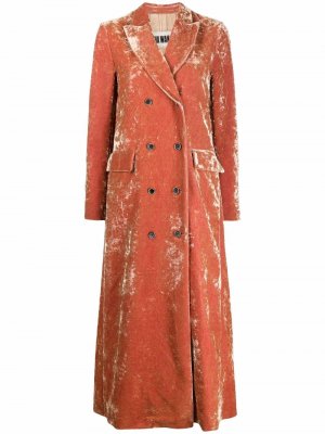 Двубортное пальто Uma Wang. Цвет: оранжевый