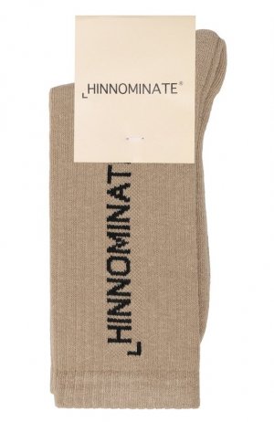 Хлопковые носки HINNOMINATE. Цвет: бежевый