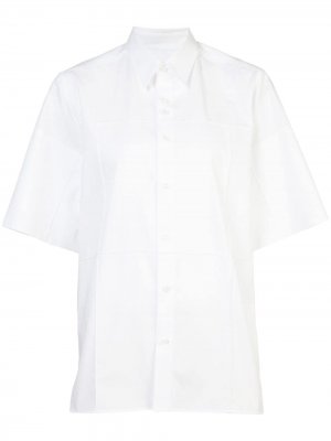 Рубашка с короткими рукавами и вставками Wales Bonner. Цвет: белый