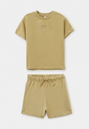 Футболка и шорты Sela Exclusive online. Цвет: хаки