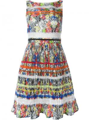 Плиссированное платье с цветочным принтом Si-Jay. Цвет: многоцветный