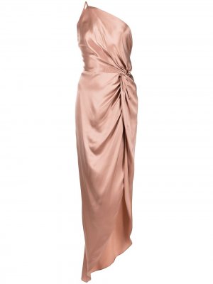 Вечернее платье с драпировкой Michelle Mason. Цвет: розовый