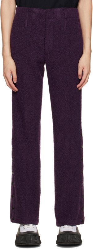 Пурпурные брюки-клеш Yuki Hashimoto