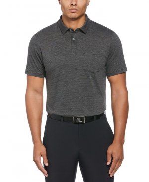 Мужская рубашка-поло для гольфа с короткими рукавами Eco Fine Line , черный PGA TOUR