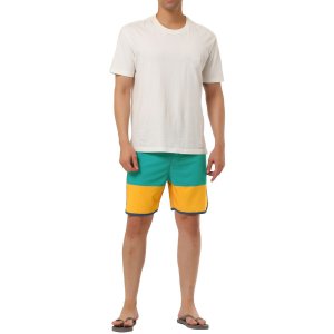 Мужские летние повседневные пляжные шорты для серфинга с цветными блоками и шнурком Lars Amadeus