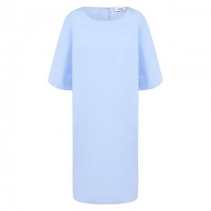Льняное платье LA FABBRICA DEL LINO. Цвет: синий