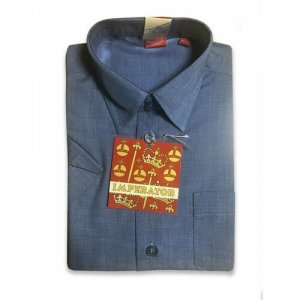Школьная рубашка , размер 92-98, синий Imperator. Цвет: синий