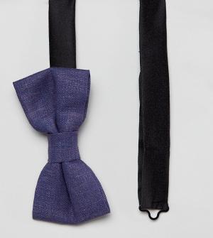 Льняной галстук-бабочка Heart & Dagger. Цвет: синий
