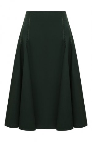 Хлопковая юбка Marni. Цвет: зелёный