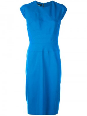 Платье миди без рукавов Narciso Rodriguez. Цвет: синий