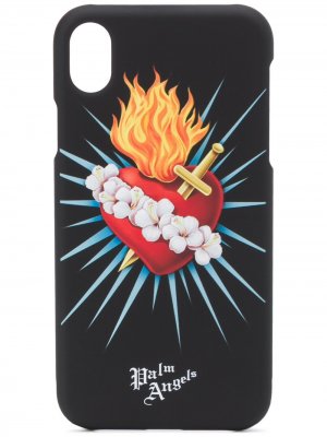 Чехол Sacred Heart для iPhone XR Palm Angels. Цвет: черный